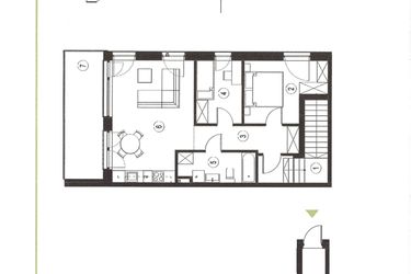 Rzut - Mieszkanie na sprzedaż 3 pokoje o powierzchni 67 m² - numer 20_2 w Apartamenty Sielanka