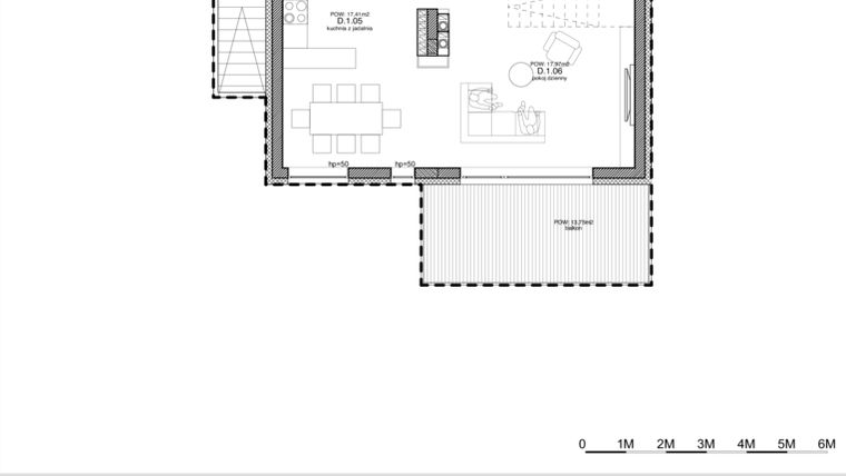 Rzut - Mieszkanie na sprzedaż 5 pokoi o powierzchni 110 m² - numer B.1 w Łubinowa Park