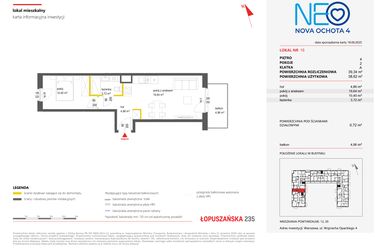 Rzut - Mieszkanie na sprzedaż 2 pokoje o powierzchni 39,34 m² - numer 16 w Neo Nova Ochota 4
