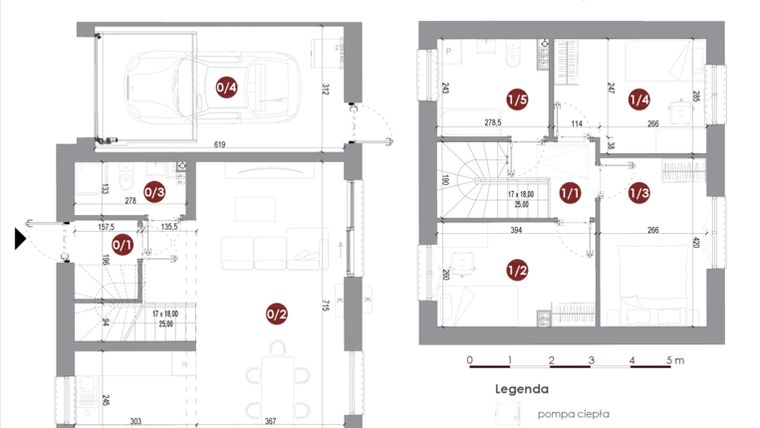 Rzut - Dom na sprzedaż 4 pokoje o powierzchni 101,4 m² - numer 7A w Parkowy Zakątek