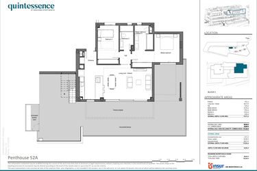 Rzut - Mieszkanie na sprzedaż 2 pokoje o powierzchni 81,67 m² - numer 52A w Quintessence - Marbella