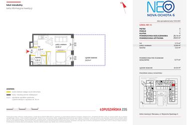 Rzut - Mieszkanie na sprzedaż 1 pokój o powierzchni 29,14 m² - numer 89 w Neo Nova Ochota 6