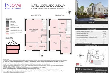 Rzut - Dom na sprzedaż 5 pokoi o powierzchni 81,62 m² - numer A5.1 w Nove Piaseczno Grande