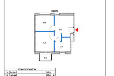 Rzut - Mieszkanie na sprzedaż 4 pokoje o powierzchni 105 m² - numer 34 w Garbary 68