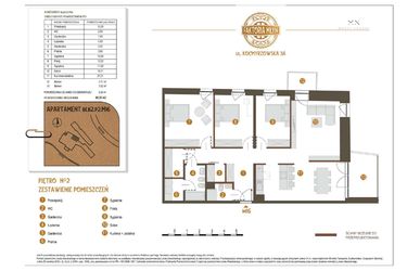 Rzut - Mieszkanie na sprzedaż 4 pokoje o powierzchni 116,35 m² - numer B1.B2.P2.M16 w Faktoria Młyn