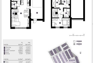 Rzut - Dom na sprzedaż 4 pokoje o powierzchni 92,48 m² - numer 9A w Osiedle Nodo