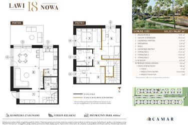 Rzut - Dom na sprzedaż 4 pokoje o powierzchni 96,8 m² - numer 11D w Lawinowa 18