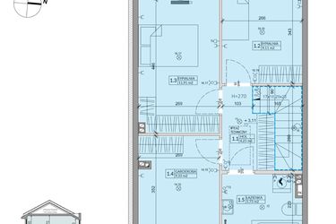 Rzut - Dom na sprzedaż 4 pokoje o powierzchni 80,54 m² - numer 37B w Ogrody Przyjaciół 5 etap IV