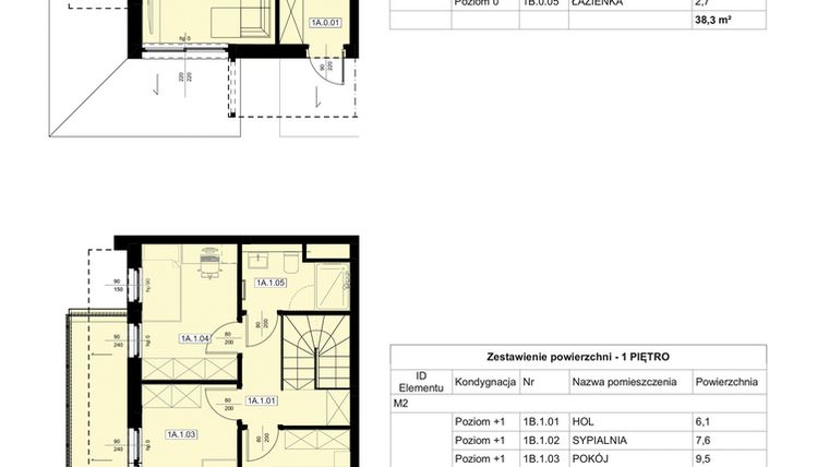 Rzut - Mieszkanie na sprzedaż 4 pokoje o powierzchni 74 m² - numer 2 w Rozali Park