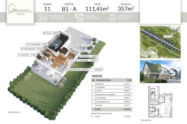 Rzut - Dom na sprzedaż 5 pokoi o powierzchni 111,45 m² - numer 11 w Osiedle Jaśminowa
