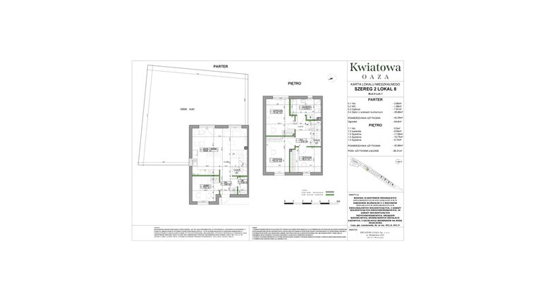 Rzut - Dom na sprzedaż 5 pokoi o powierzchni 85,31 m² - numer 8 w Kwiatowa Oaza