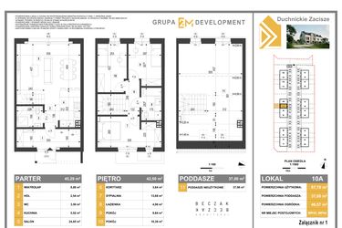 Rzut - Dom na sprzedaż 5 pokoi o powierzchni 124,79 m² - numer 10A w Duchnickie Zacisze