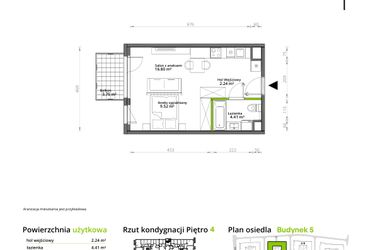 Rzut - Mieszkanie na sprzedaż 1 pokój o powierzchni 33,01 m² - numer 028/5 w Aleje Praskie