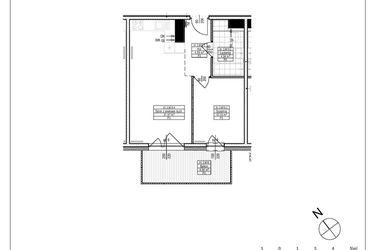 Rzut - Mieszkanie na sprzedaż 2 pokoje o powierzchni 41,83 m² - numer A1.19 w Osiedle Zielone bud. A1, B8