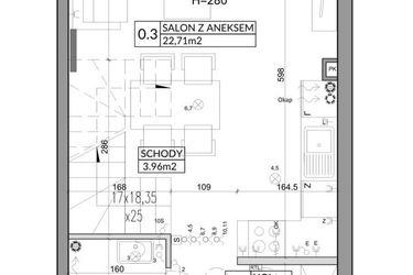 Rzut - Dom na sprzedaż 3 pokoje o powierzchni 65,83 m² - numer 23B w Nova Magdalenka 6