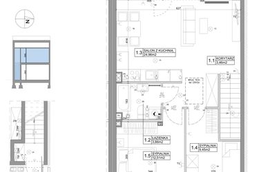 Rzut - Mieszkanie na sprzedaż 3 pokoje o powierzchni 61,95 m² - numer 70 w Boska Ksawerowska V