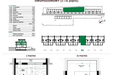 Rzut - Mieszkanie na sprzedaż 5 pokoi o powierzchni 108,1 m² - numer B4.2 w Dębowe Zacisze