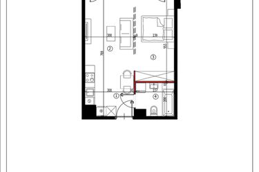 Rzut - Mieszkanie na sprzedaż 1 pokój o powierzchni 40,42 m² - numer 9 w Andersa 3