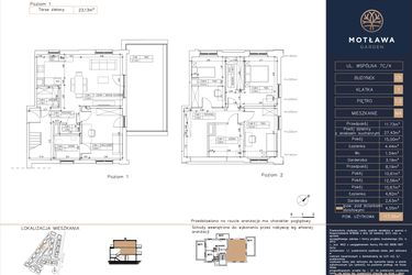 Rzut - Mieszkanie na sprzedaż 5 pokoi o powierzchni 117,36 m² - numer C5.M4 w Motława Garden