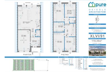Rzut - Dom na sprzedaż 5 pokoi o powierzchni 119,35 m² - numer 91 w Osiedle Architektów etap VIII