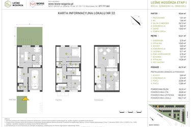 Rzut - Dom na sprzedaż 4 pokoje o powierzchni 140,28 m² - numer 22 w Leśne Wzgórza etap I-II