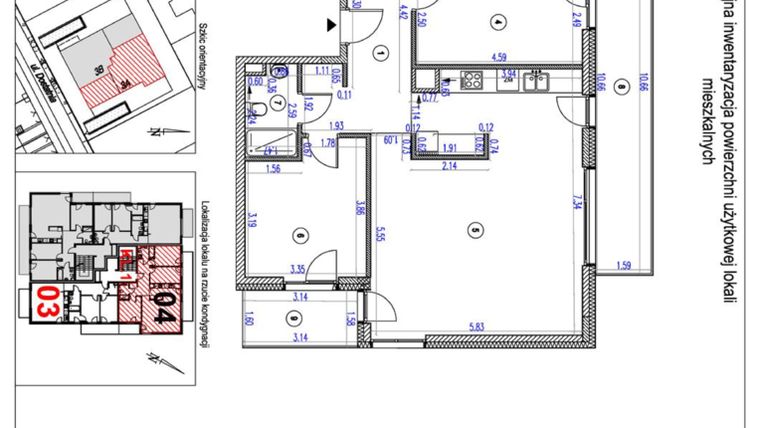 Rzut - Mieszkanie na sprzedaż 4 pokoje o powierzchni 95,74 m² - numer A4 w Vilanovia Park