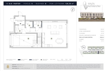 Rzut - Dom na sprzedaż 5 pokoi o powierzchni 155,88 m² - numer 8.B w Oaza Kosmatki