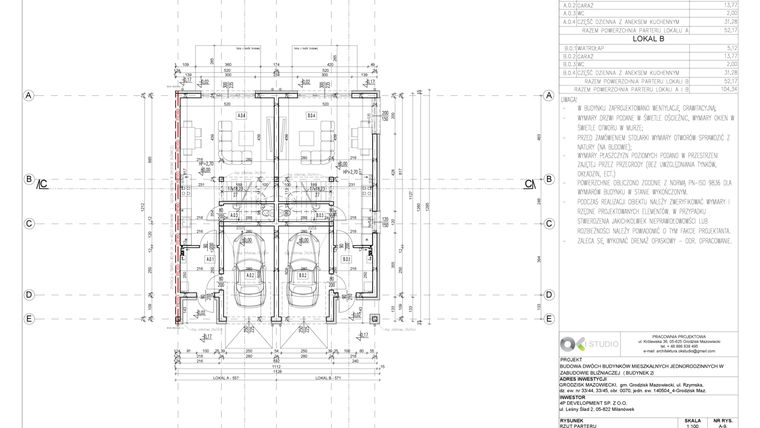 Rzut - Dom na sprzedaż 5 pokoi o powierzchni 104,13 m² - numer B.33/45 w Segmenty Rzymska II