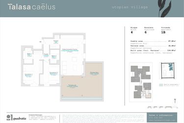 Rzut - Mieszkanie na sprzedaż 2 pokoje o powierzchni 67,66 m² - numer B4-1B w Talasa Caleus II
