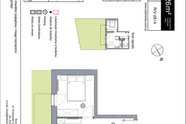 Rzut - Mieszkanie na sprzedaż 2 pokoje o powierzchni 36,26 m² - numer R_V-28_4 w os. Dąbrówka – Leśna Polana