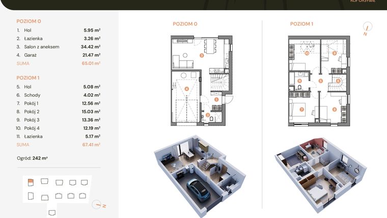 Rzut - Dom na sprzedaż 5 pokoi o powierzchni 132,53 m² - numer 5b w Klif Oksywie