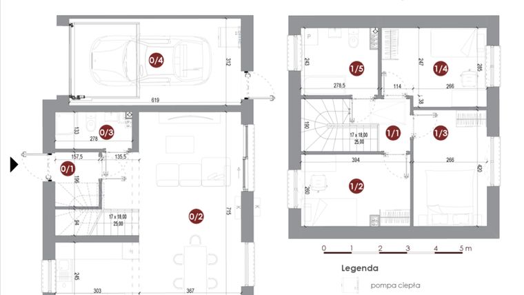 Rzut - Dom na sprzedaż 4 pokoje o powierzchni 101,4 m² - numer 4B w Parkowy Zakątek