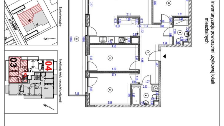 Rzut - Mieszkanie na sprzedaż 4 pokoje o powierzchni 96,14 m² - numer B3 w Vilanovia Park