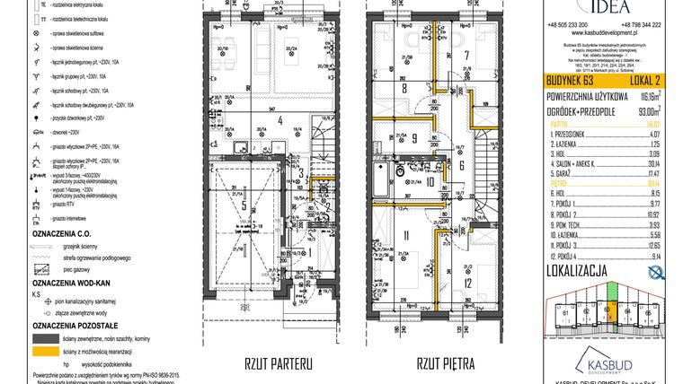 Rzut - Dom na sprzedaż 5 pokoi o powierzchni 116,16 m² - numer 63-L2 w Osiedle Idea etap I
