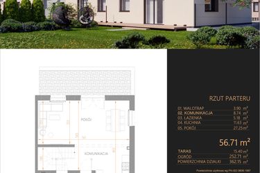 Rzut - Dom na sprzedaż 4 pokoje o powierzchni 101,85 m² - numer C4 w Oaza Tyniecka
