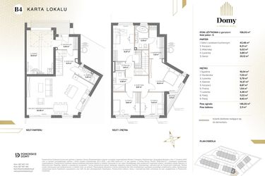 Rzut - Dom na sprzedaż 5 pokoi o powierzchni 166,73 m² - numer B4 w Domy u Źródła Marii