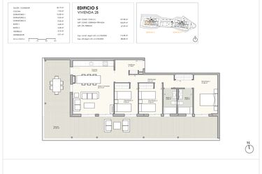 Rzut - Mieszkanie na sprzedaż 3 pokoje o powierzchni 107,98 m² - numer 512B w Camarate Hills II