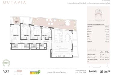 Rzut - Mieszkanie na sprzedaż 4 pokoje o powierzchni 117 m² - numer 327B w Octavia