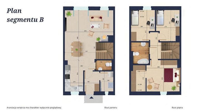 Rzut - Dom na sprzedaż 4 pokoje o powierzchni 96,47 m² - numer 48B w Zielona Widawa