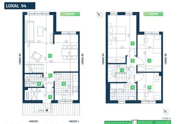Rzut - Dom na sprzedaż 4 pokoje o powierzchni 94,46 m² - numer 94 w SK Park - etap III