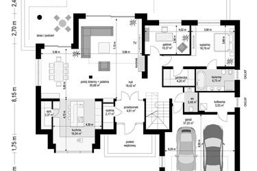 Rzut - Lokal użytkowy na sprzedaż 1 pokój o powierzchni 28,73 m² - numer 3 w Inwestycja Hrubieszów Lokale Użytkowe