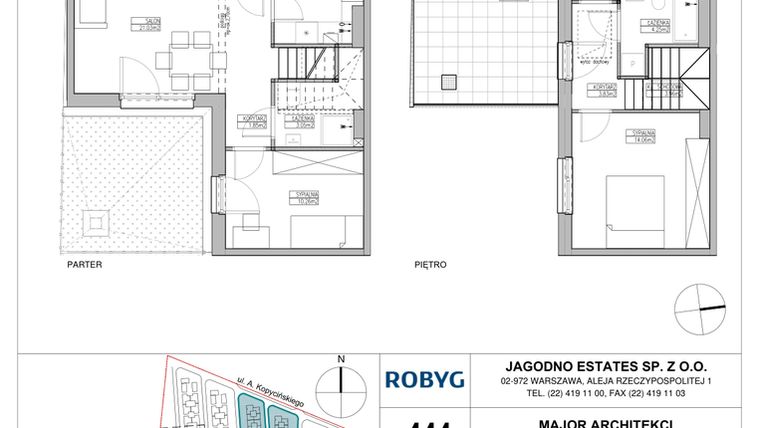 Rzut - Dom na sprzedaż 4 pokoje o powierzchni 81,49 m² - numer RJ5/C1/C15/A w Robyg Jagodno