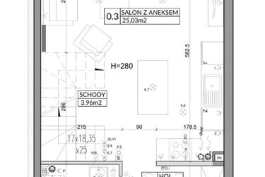 Rzut - Dom na sprzedaż 3 pokoje o powierzchni 72,9 m² - numer 14B w Nova Magdalenka 6