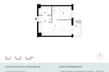 Rzut - Mieszkanie na sprzedaż 2 pokoje o powierzchni 35,15 m² - numer M16 w Park-Wojszyce