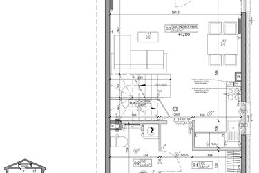 Rzut - Dom na sprzedaż 3 pokoje o powierzchni 76,5 m² - numer 33B w Zielono Mi 2