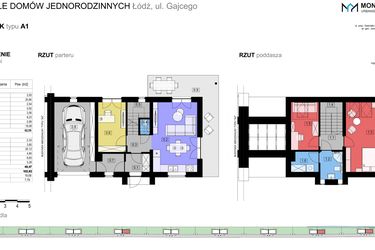Rzut - Dom na sprzedaż 4 pokoje o powierzchni 102,53 m² - numer 228C w Osiedle Gajcego