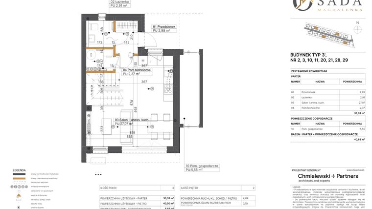 Rzut - Dom na sprzedaż 3 pokoje o powierzchni 89 m² - numer I/65 w Osada Magdalenka