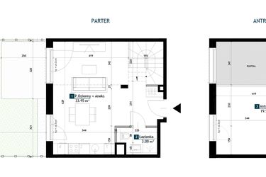 Rzut - Mieszkanie na sprzedaż 1 pokój o powierzchni 56,48 m² - numer AA0005 w Viva Cité 2