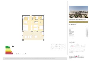 Rzut - Mieszkanie na sprzedaż 3 pokoje o powierzchni 99,3 m² - numer 2-2E AP-04 w Apartamenty w Mutxamel - 20642228