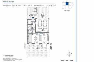 Rzut - Dom na sprzedaż 5 pokoi o powierzchni 185,71 m² - numer B2 w Linea Domy